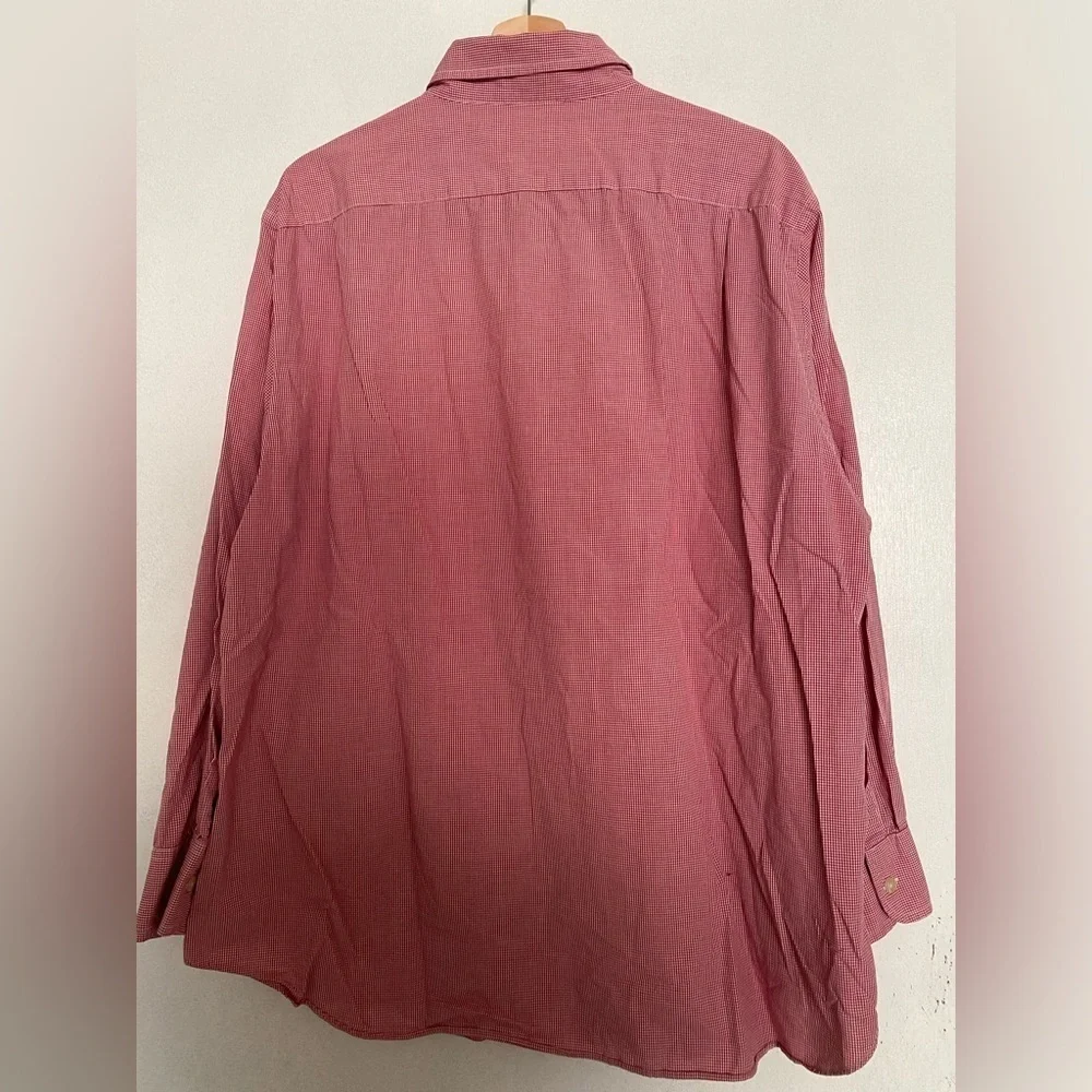 J Crew Button Down Shirt Mens XXL Large Long Sleeve Casual Red White Checker